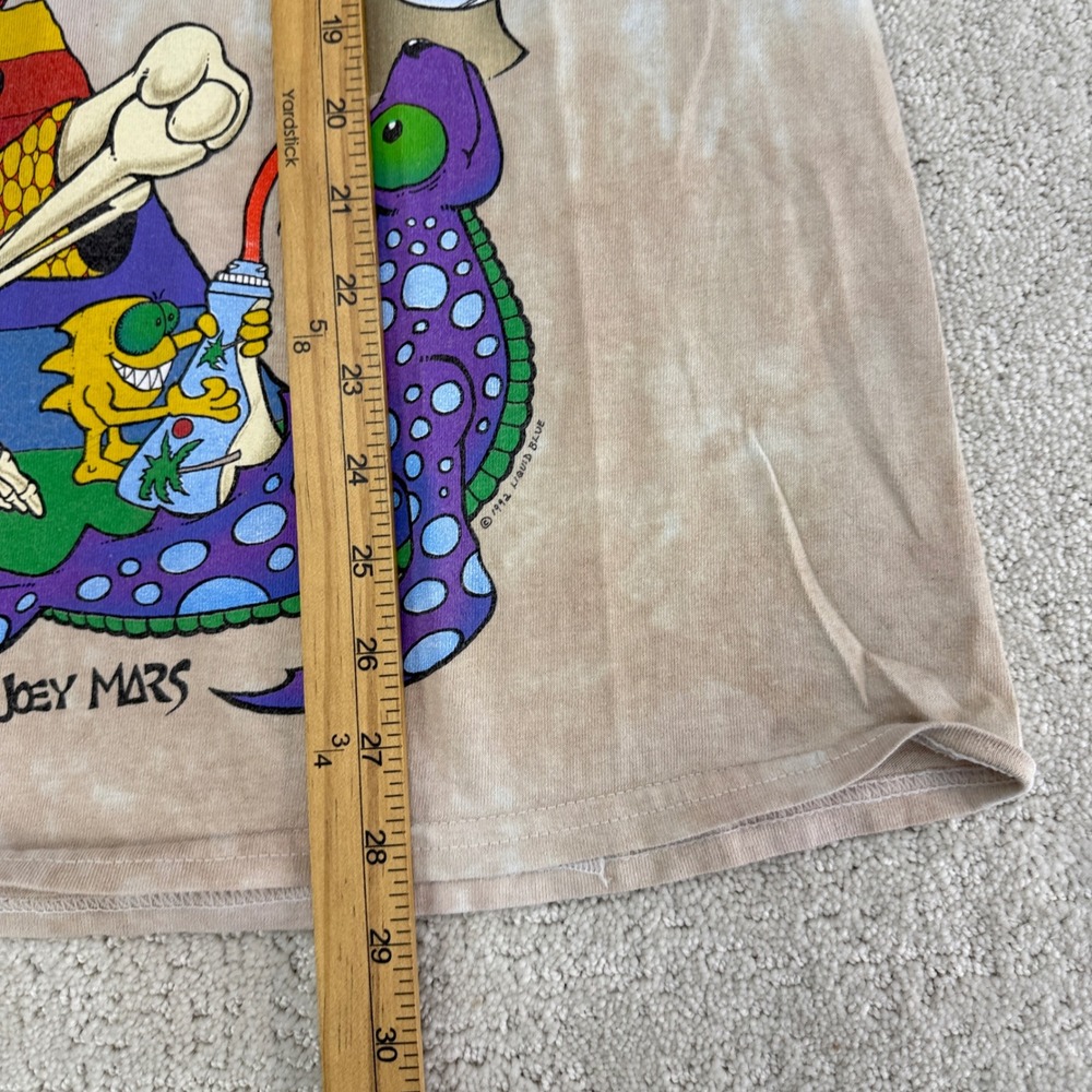 Liquid Blue T-Shirt Mens L Blue 1992 Joey Mars Beach Skeleton Tie Dye Vintage - Picture 15 of 16